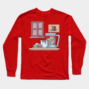 Breakfast time cartoon Long Sleeve T-Shirt